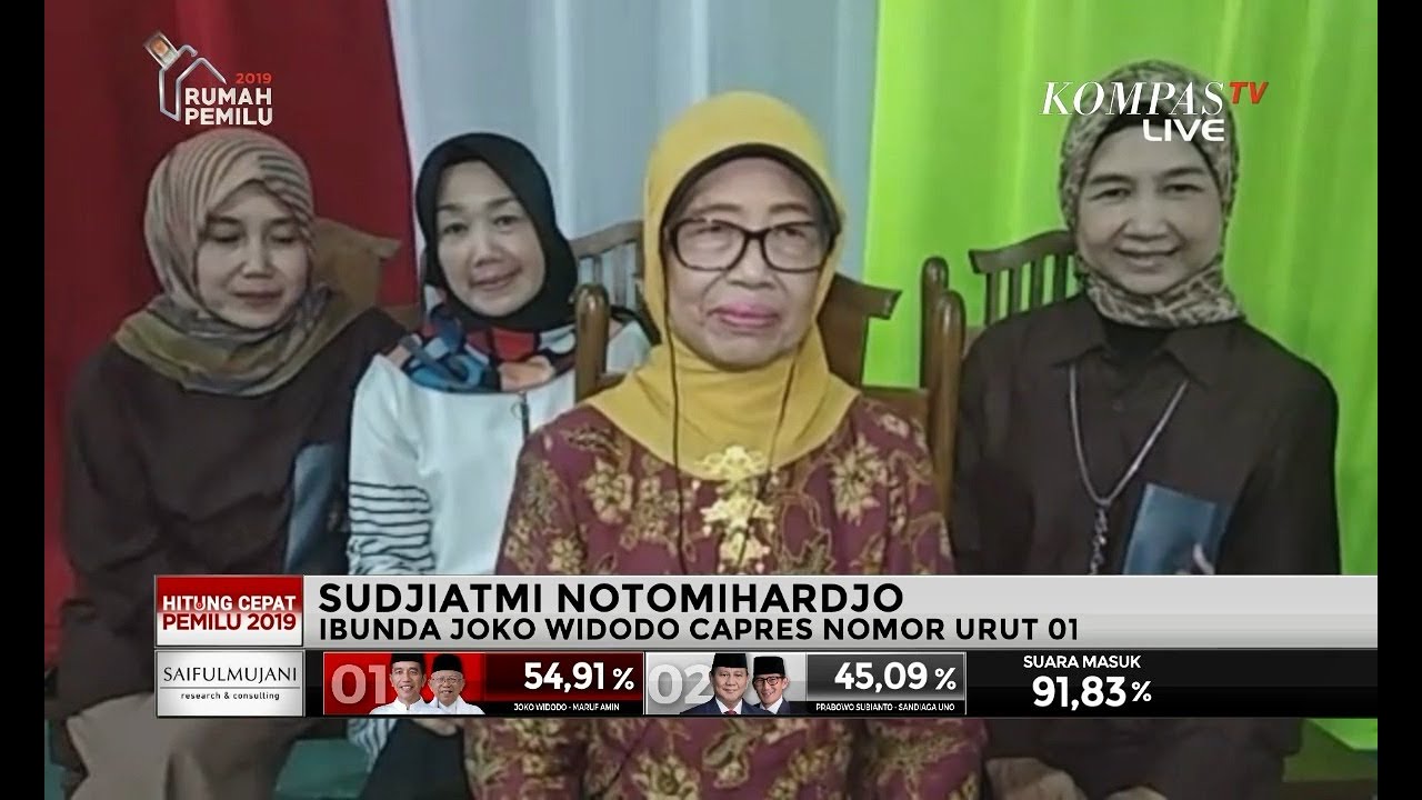 [EKSKLUSIF] Hasil Hitung Cepat Jokowi Unggul, Ibunda Jokowi: Senang Sekali!