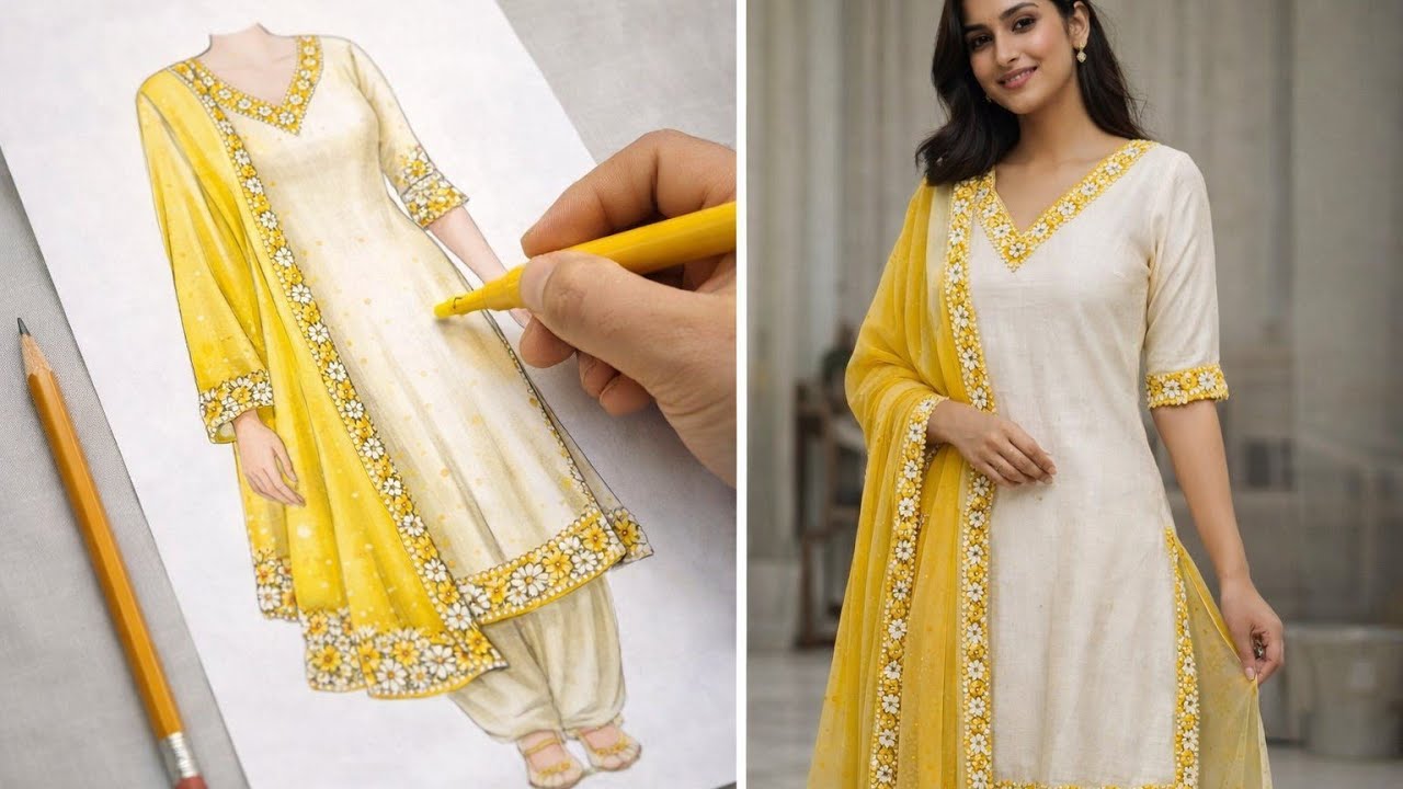 💥Kya aapne dekhi 2026 trick 🔥Tailor Secret V Neck Design Paper Perfect V Neck Cutting ✂️Stitching