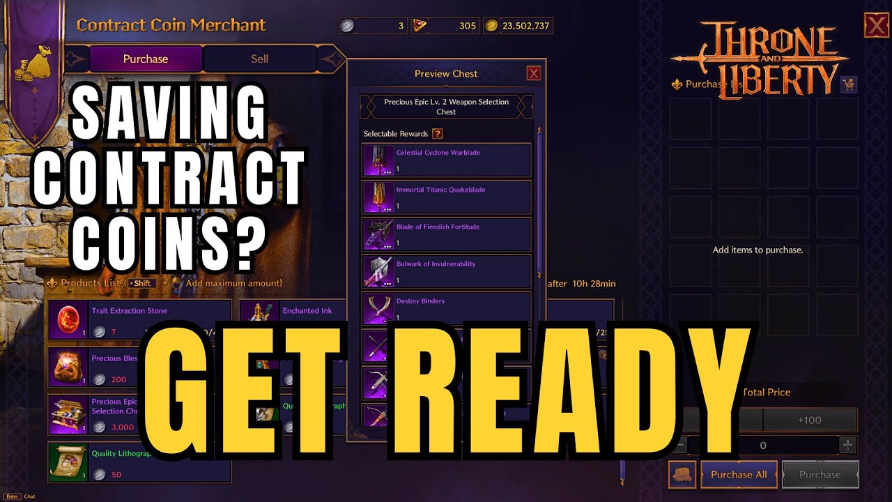 Throne and Liberty - Get Ready For Talandre Update - Is It Worth Saving Contract Coins For T2 Gear?