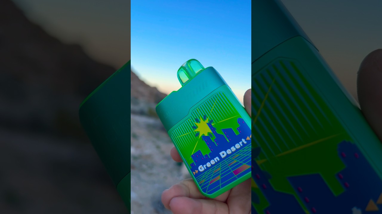 Embracing the surreal beauty of the Mojave Desert with every puff of my Geekbar Lush vape. 🌵✨