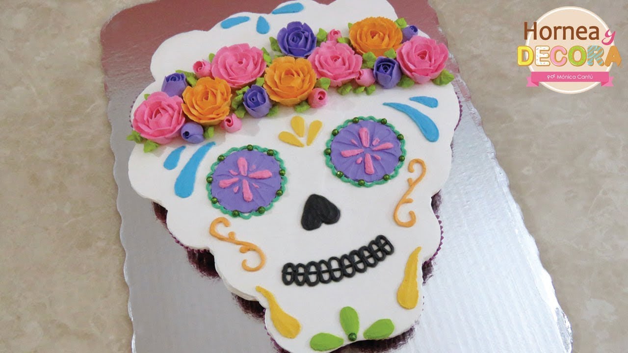Calavera de cupcakes para DIA DE MUERTOS / #80