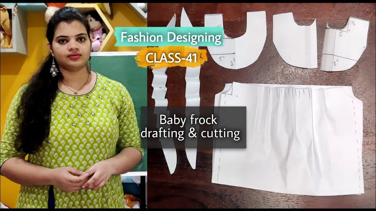 Baby frock drafting & paper cutting with measurements