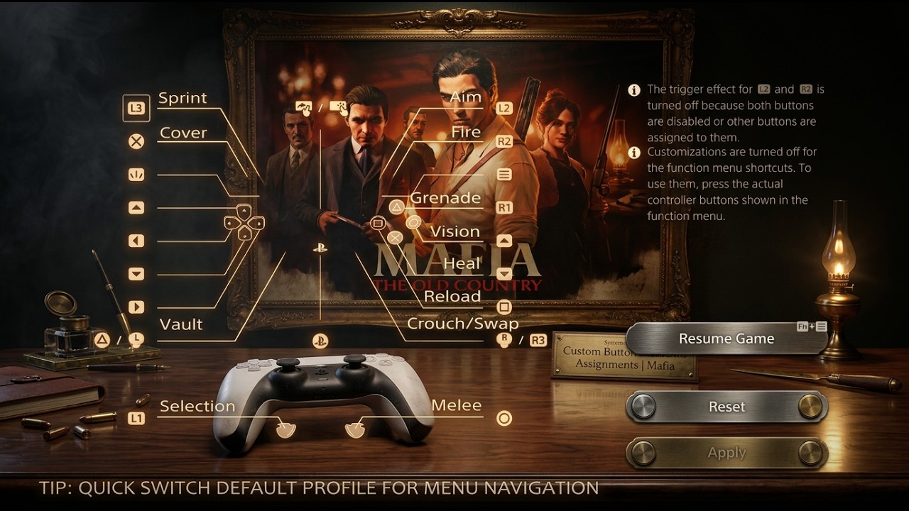 Mafia: The Old Country · PS5 · Settings