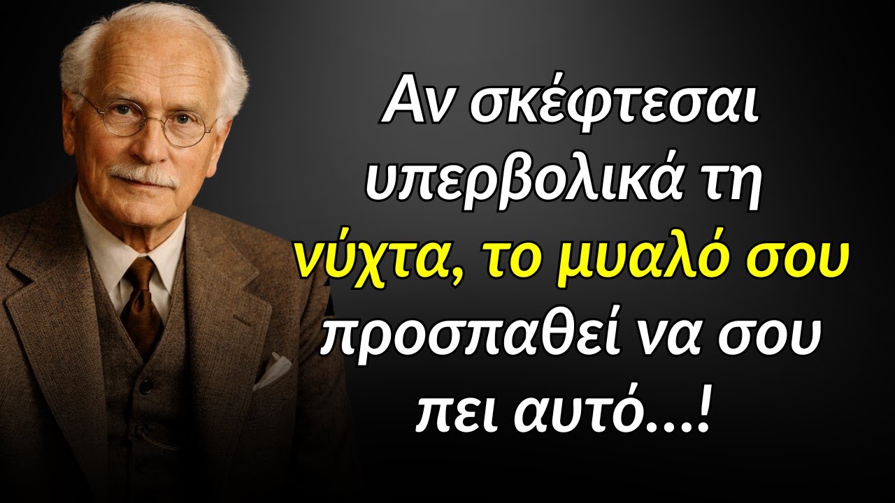 Αν σκέφτεσαι υπερβολικά τη νύχτα, το μυαλό σου σου λέει αυτό | Σοφία του Καρλ Γιουνγκ