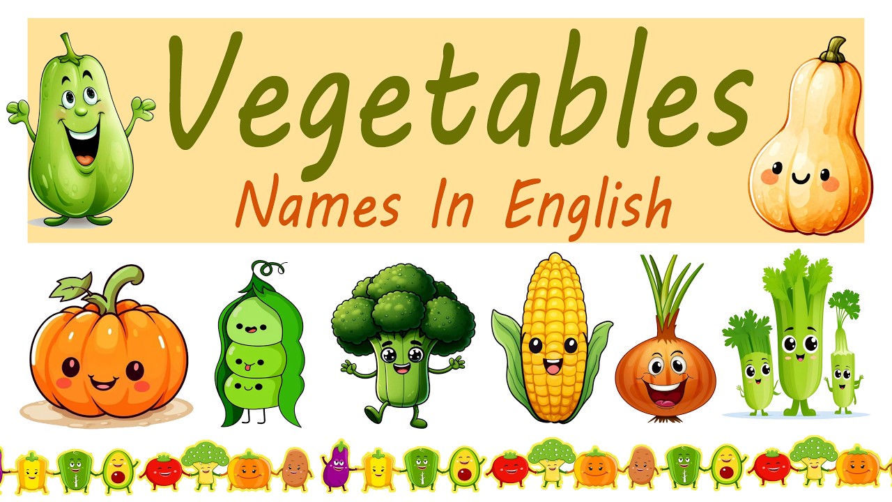 Names Of Vegetables In English / Education For Kids In English / English Education For Toddlers