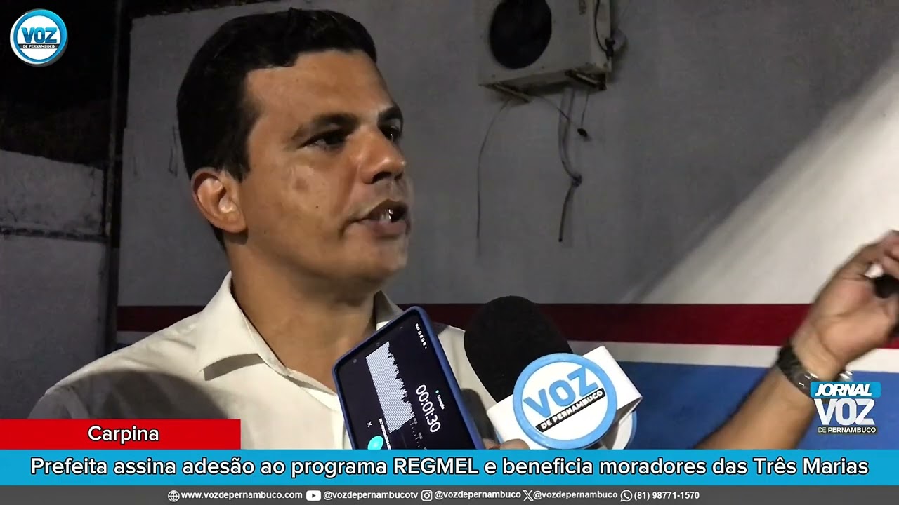 Sec. Marcelo Pascoal sobre REGMEL em Carpina - 11-03-2026