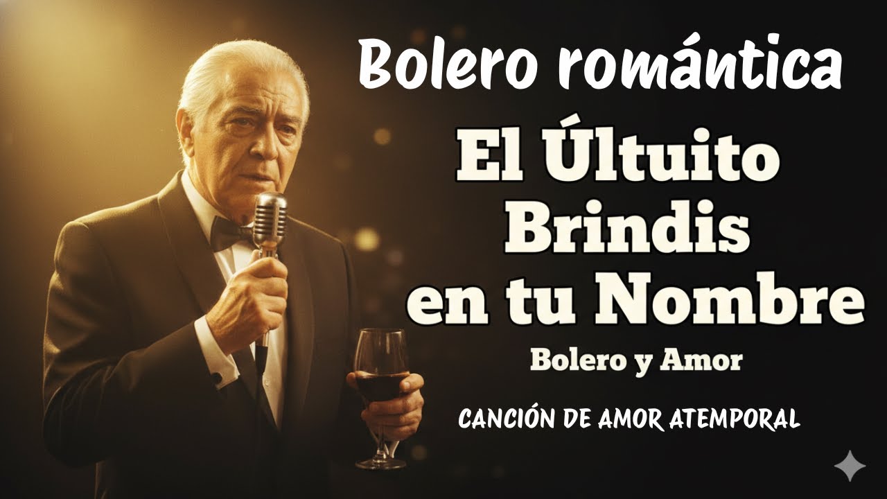 El Último Brindis en tu Nombre, Bolero Romántico de Desamor y Despedida, Voz Masculina