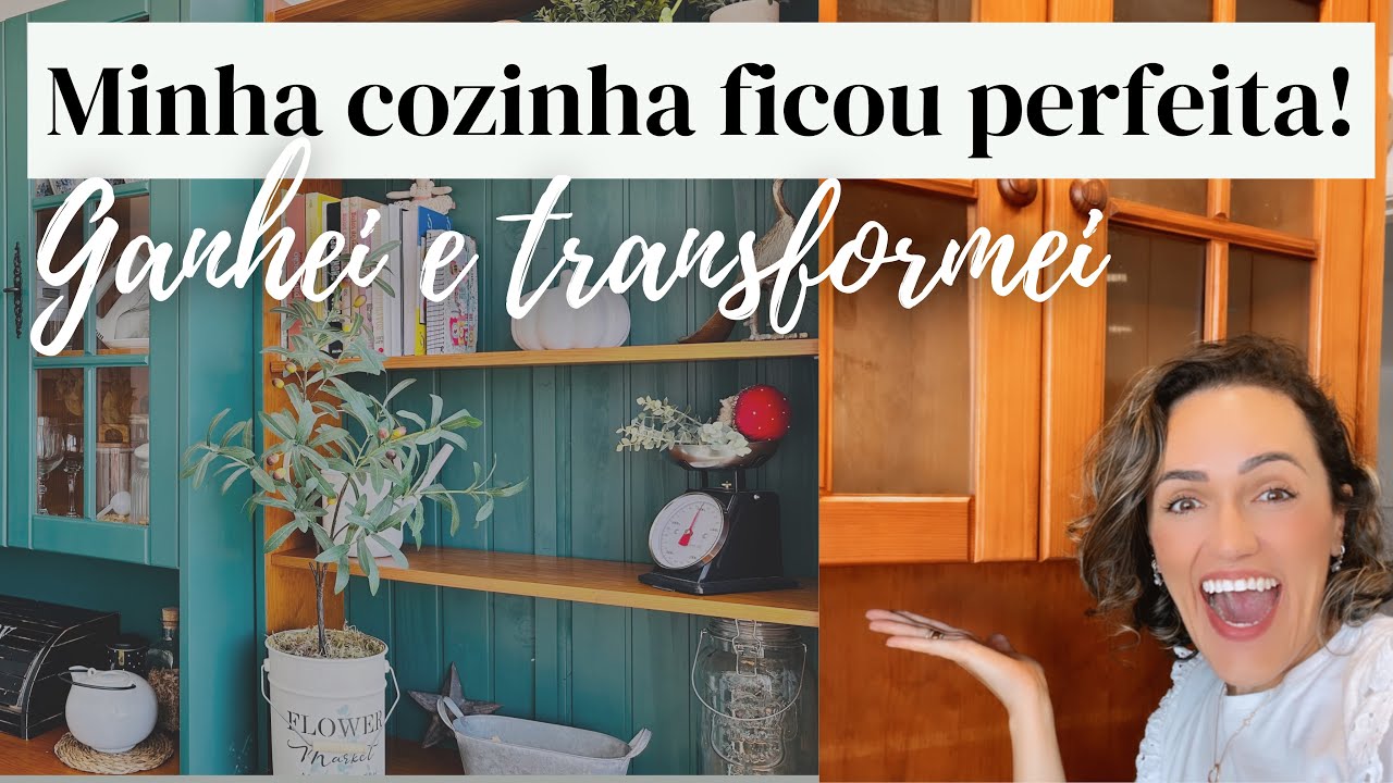 Ganhei armários e transformei a cozinha/ Como decorar gastando pouco: Cozinha maravilhosa!