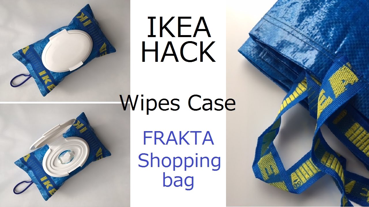 DIY おしりふきポーチ 作り方 イケアブルーバッグ IKEA HACK / Wipes Case / FRAKTA blue bag haul 祝長久手オープン