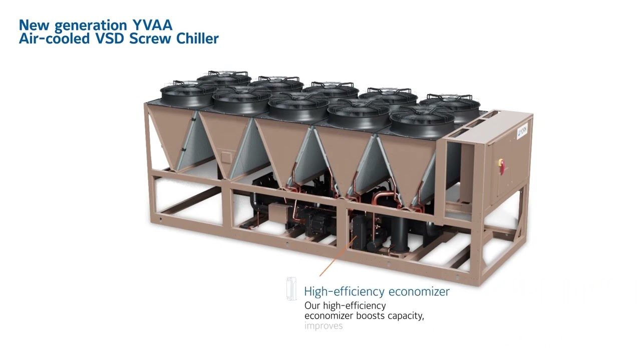 Johnson Controls - YORK&reg; New Generation YVAA Premium Efficiency Air-Cooled VSD Screw Chiller