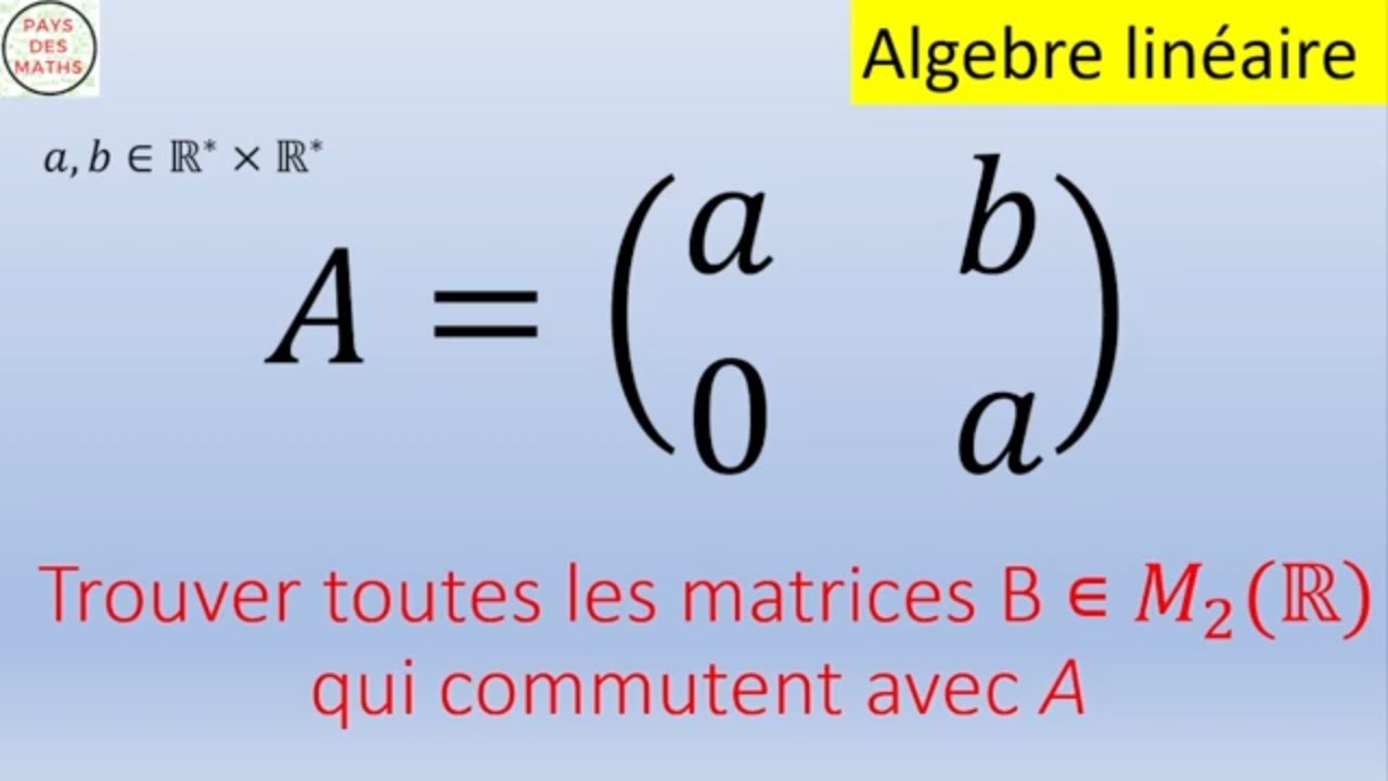 Rechercher les matrices qui commutent