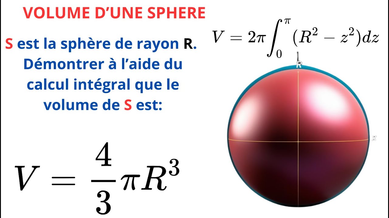 CALCUL INTEGRAL: RETROUVER LE VOLUME D'UNE SPHERE