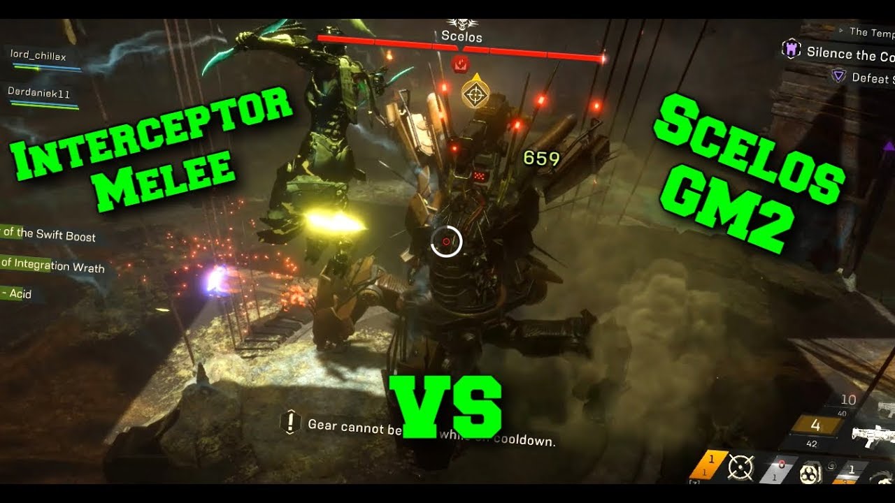 Interceptor Full Melee Fight vs Final Boss SCELOS in GM2 - Anthem