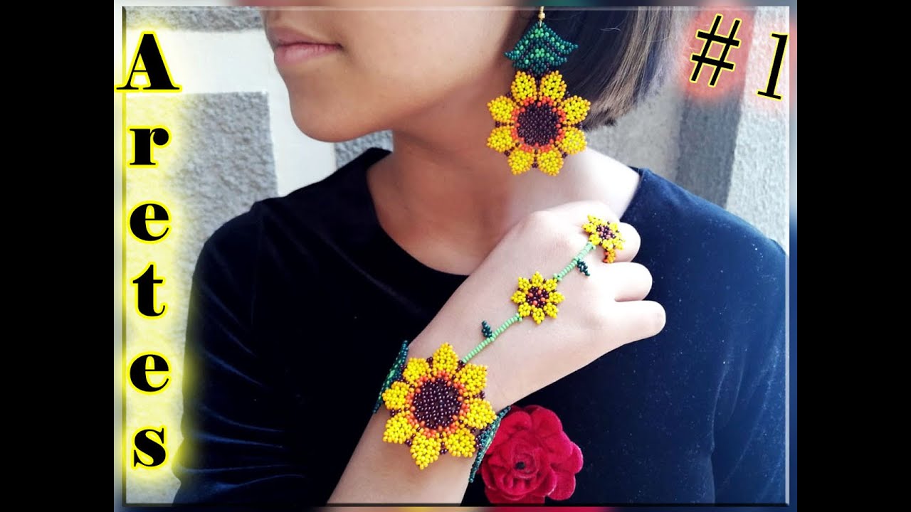 Aretes de girasol (repetición del video donde no me escucho) 🙃