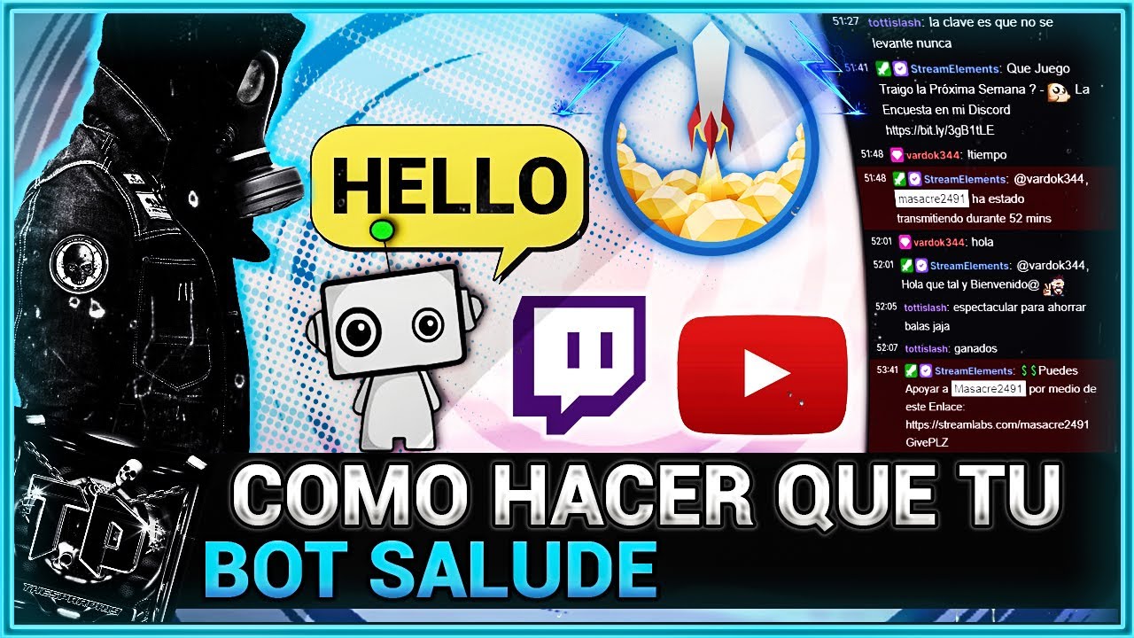 Como Hacer que tu BOT Salude en el Chat | Tutorial Streamelements