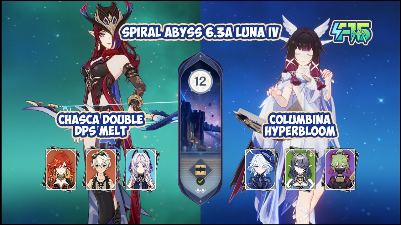 Spiral Abyss 6.3 Floor 12 Full Star | Chasca Double DPS Melt & Columbina Hyperbloom | Genshin Impact