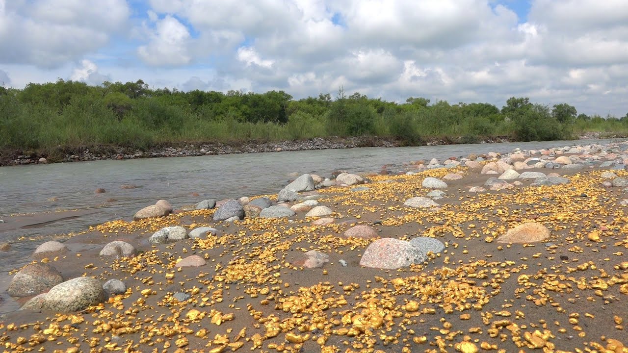 How to find gold grains in a river!