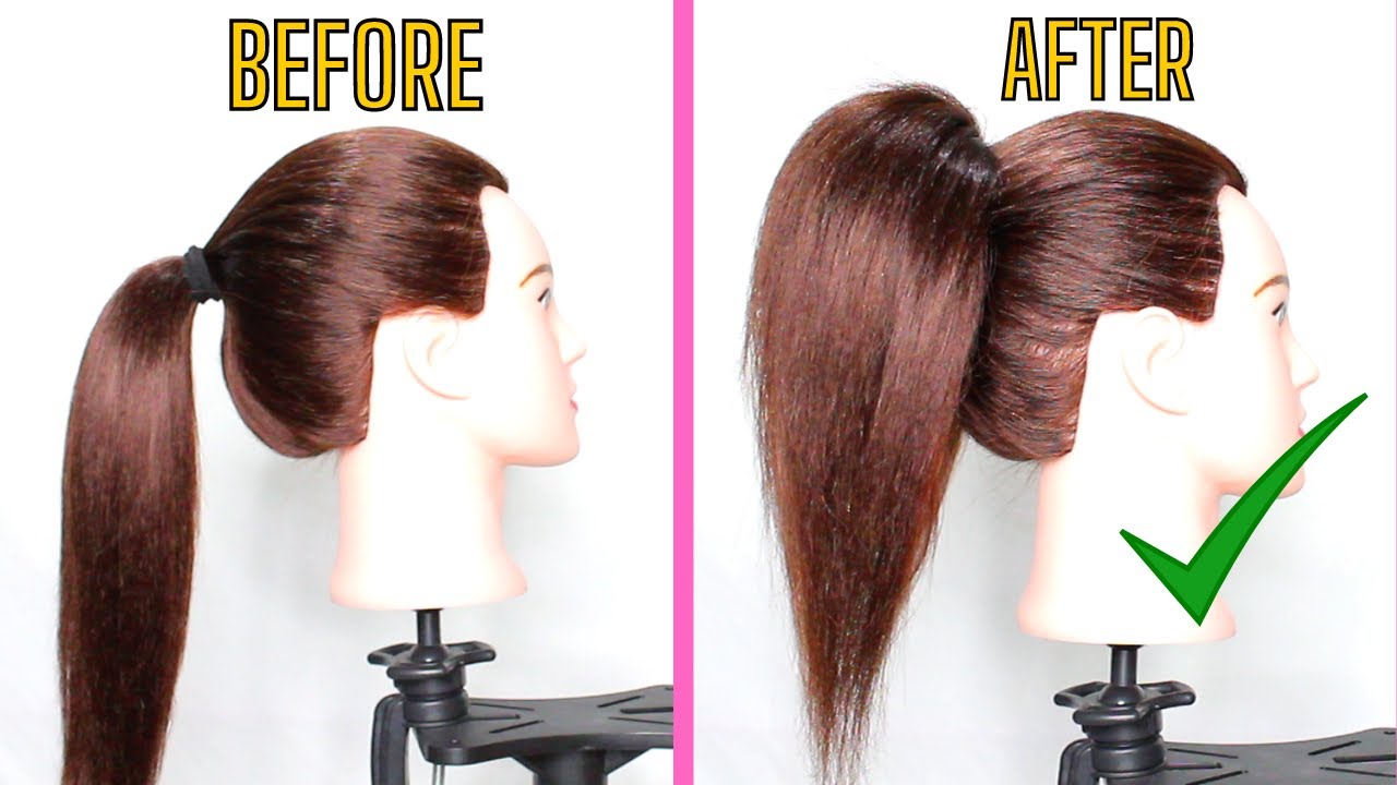 Come fare una coda alta PERFETTA in 1 Minuto |  NEW Viral high ponytail VERY EASY tutorial