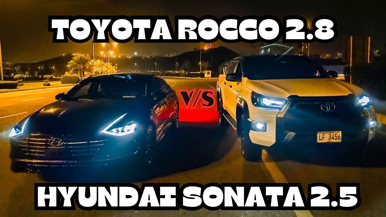 Toyota Rocco 2.8 vs Hyundai Sonata 2.5 Drag race