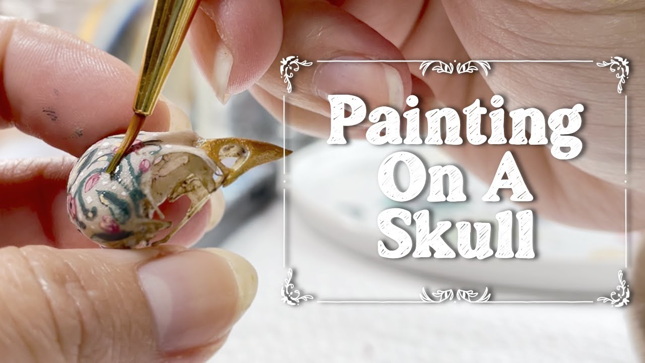 Painting On A Bird Skull