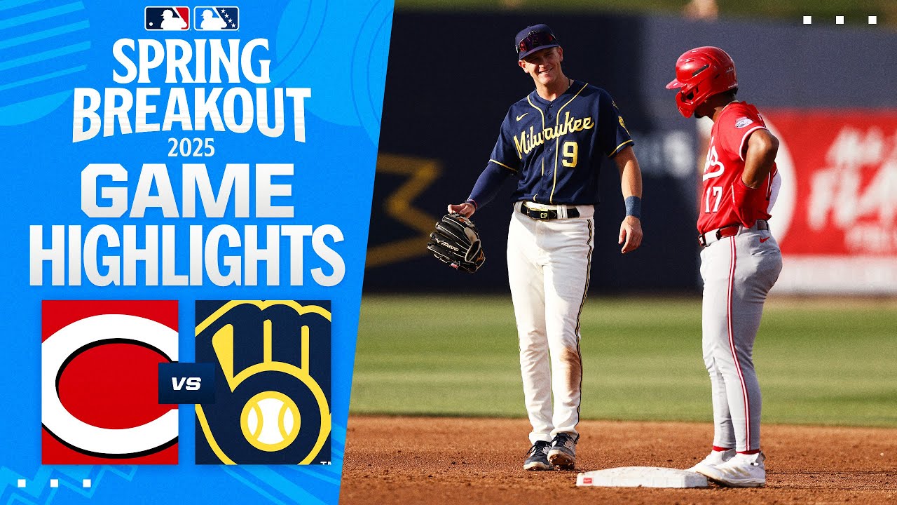 Reds vs. Brewers Spring Breakout Game Highlights (3/16/25) | MLB Highlights