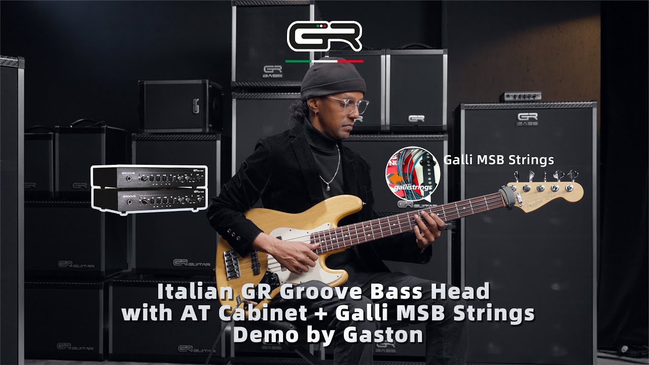 Italian GR Groove Bass Head with AT Cabinet + Galli MSB Strings Demo by Gaston