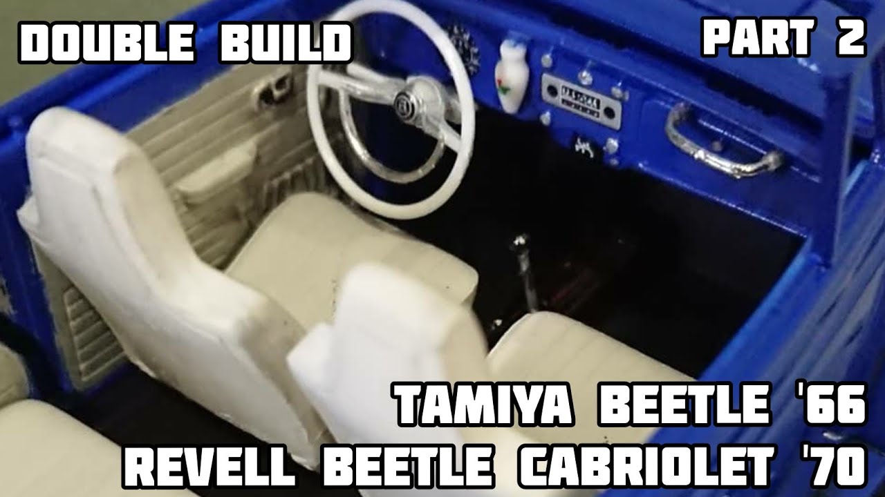 Double Build part 2 - Tamiya Beetle 1966 and Revell Beetle Cabriolet 1970 - interior and wheels