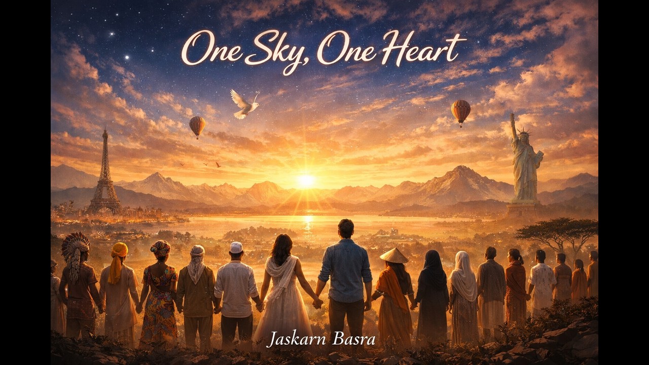 One Sky, One Heart (Lyrics) | Jaskarn Basra | A Song for Humanity