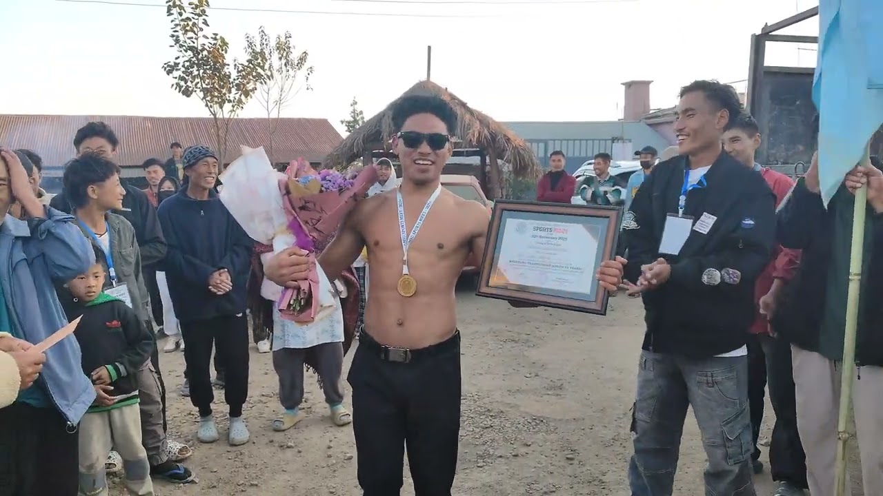 Wrestling Champion 2025 B. zhiipuhrii. In Kaibi Village 75kg below. at Asofii christian Institute 