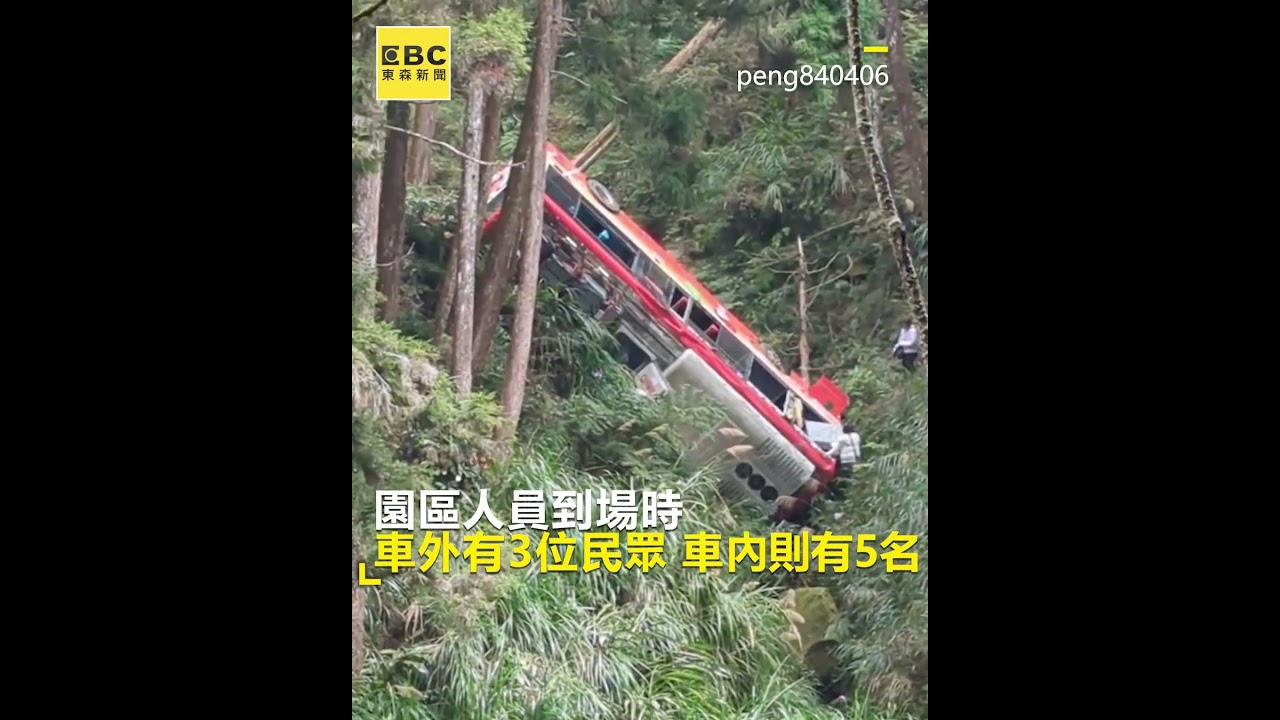 杉林溪驚傳遊覽車墜40米山谷！連人帶車摔落邊坡7傷1命危 #shorts