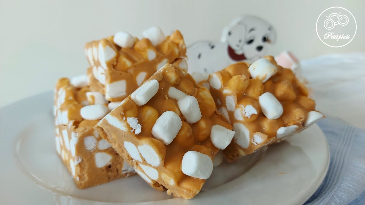 Marshmallow Delight Bar | No Oven | No Bake | Marshmallows pop in your mouth || Petit Plats