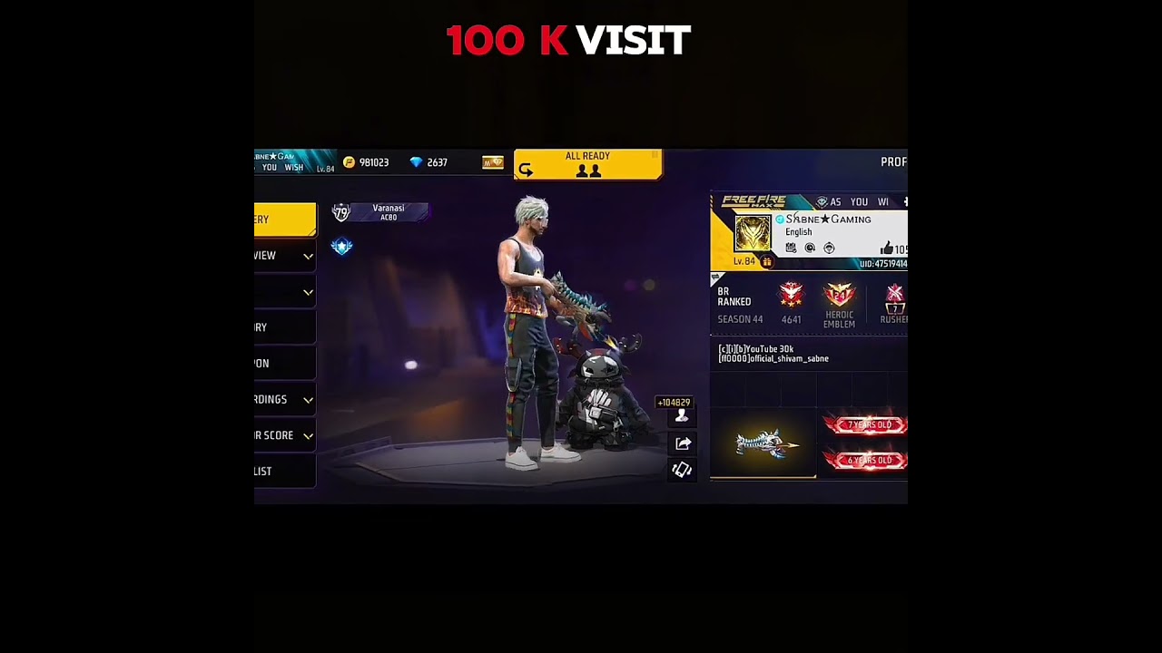 TOP 1 PROFILE VISIT ☠️ #freefire #shorts