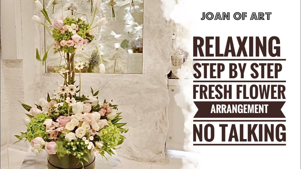 SUBTITLES ON - Relaxing Video Flower tutorial - FRESH Flower Arrangement - no talking - #JoBlooms