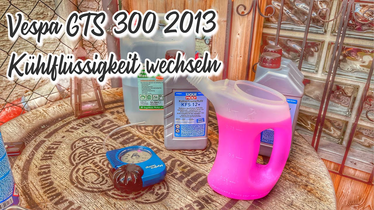 Kühlflüssigkeit Wechsel Vespa GTS 300 Super Sport 2013