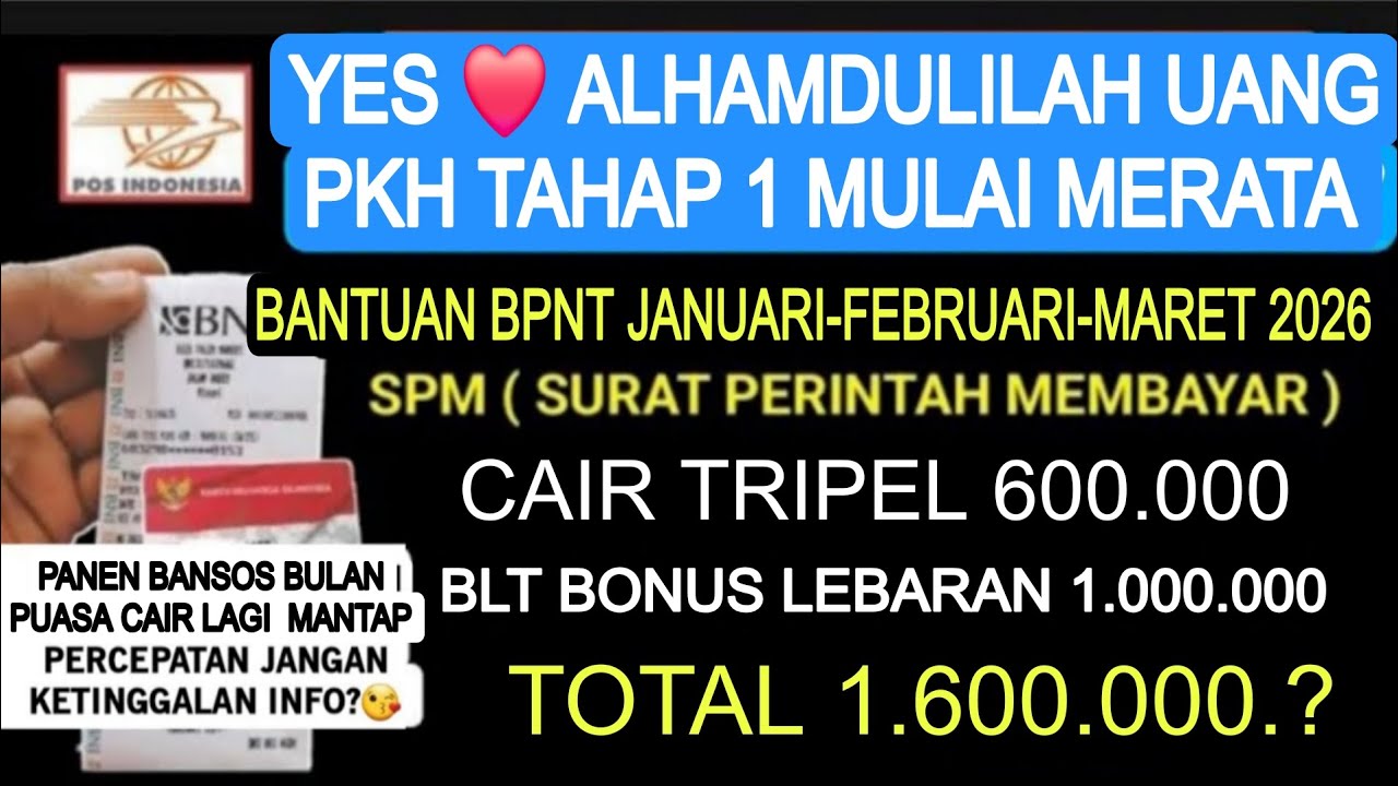 YESS ALHAMDULILAH UANG PKH TAHAP 1 MERATA PLUS ADA 2 BONUS TAMBAHAN KPM KATEGORI INI SIMAK