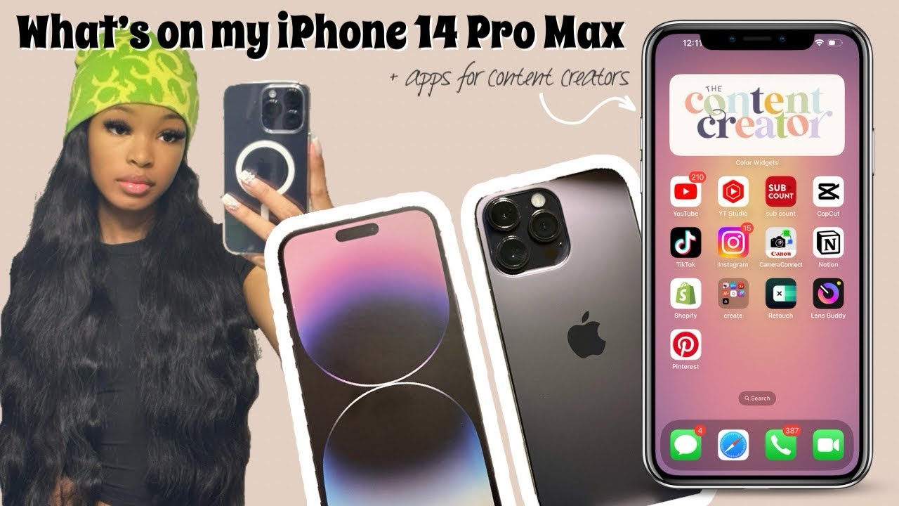 WHAT’S ON MY IPHONE 14 PRO MAX | IOS 16 | + apps for content creators