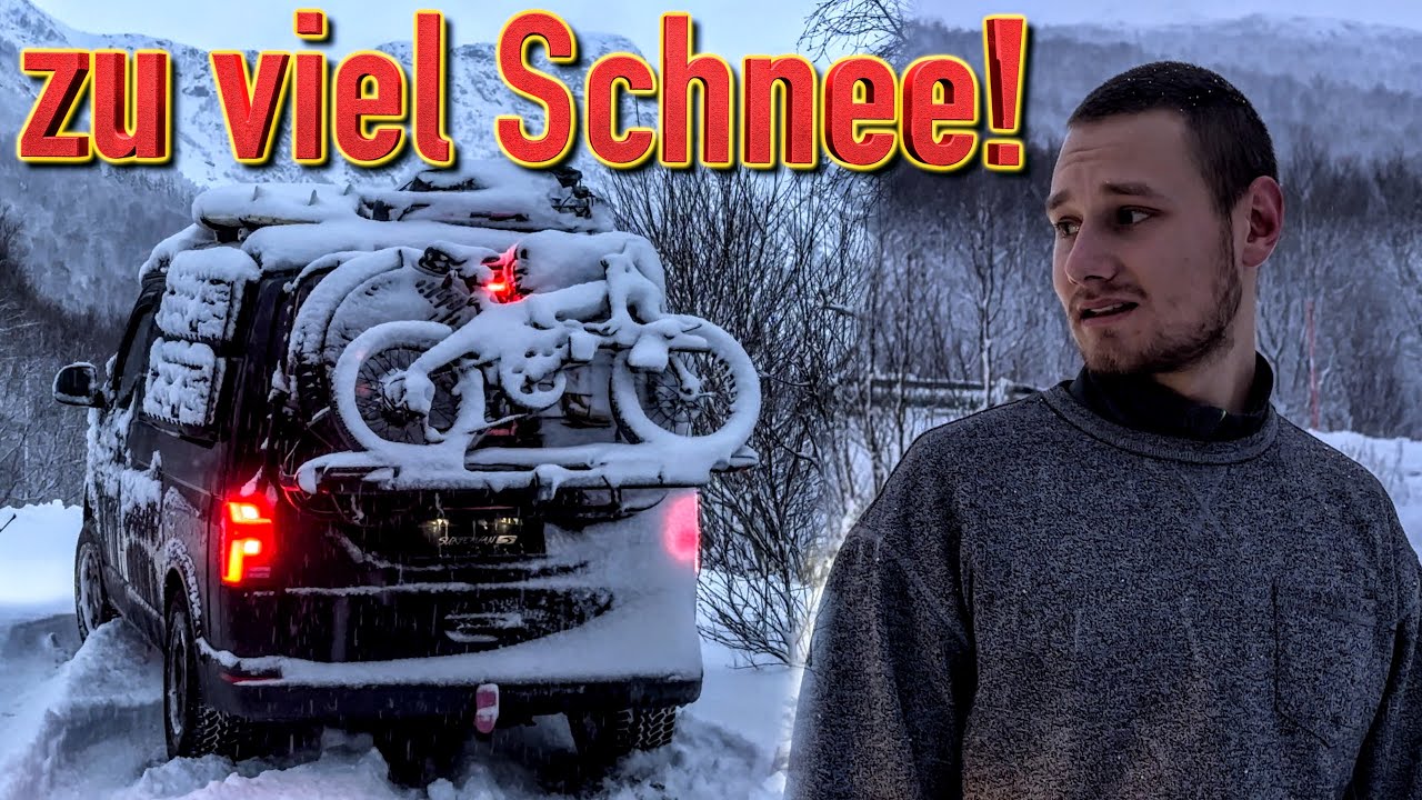 die GRENZE unseres off-road CAMPER VAN 😰 (wir kommen mit 4x4 nicht raus!!) - Winter Vanlife Norwegen
