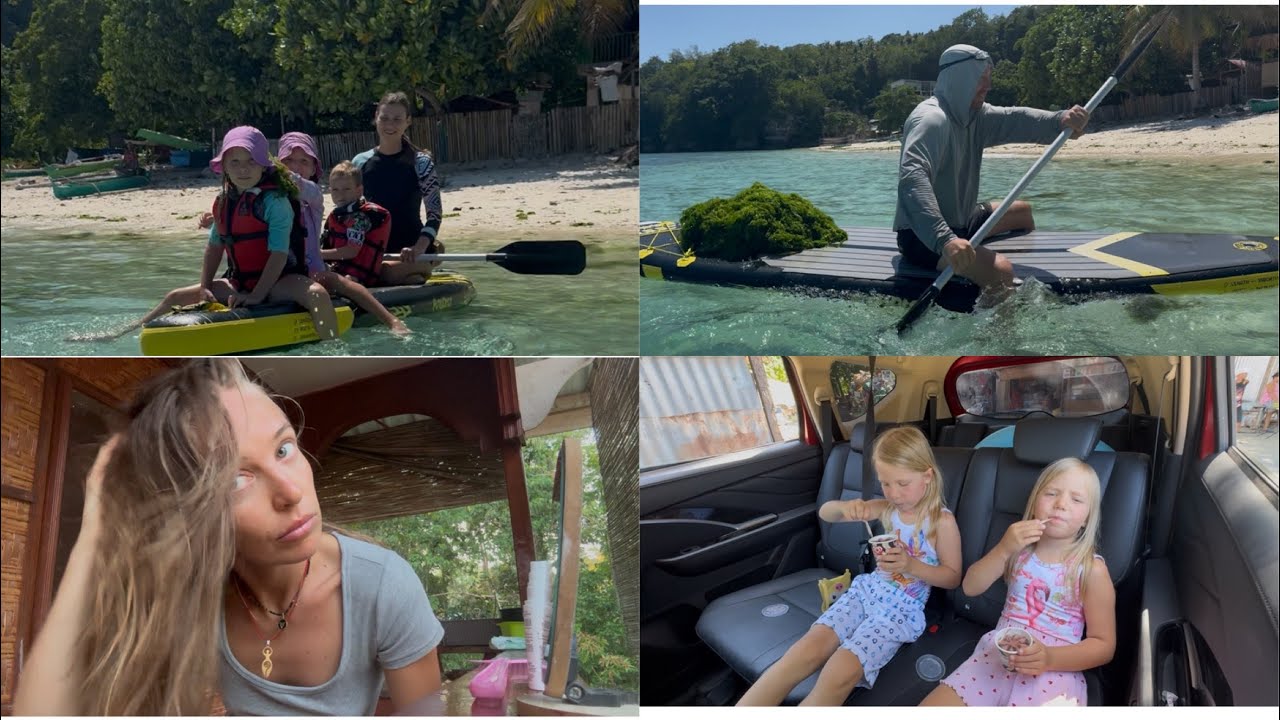 A day with Sasha in the Philippines, the sea with the twins' dad and friends.