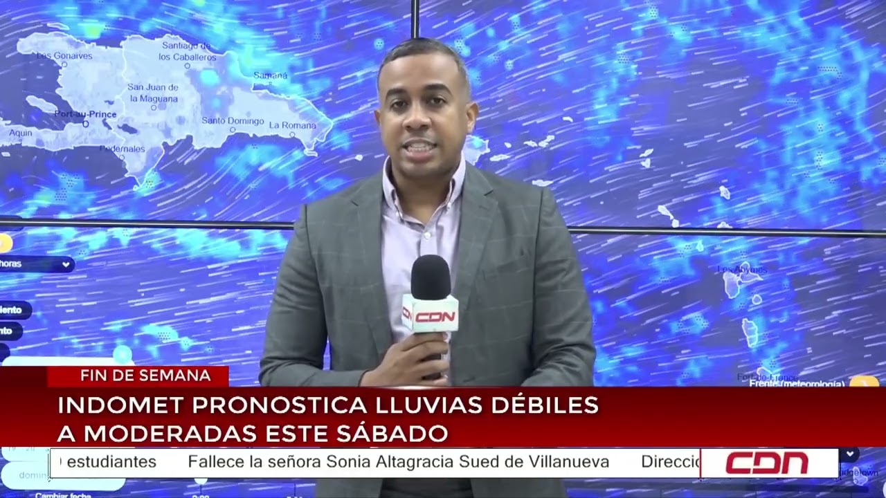 Indomet pronostica lluvias débiles a moderadas este sábado