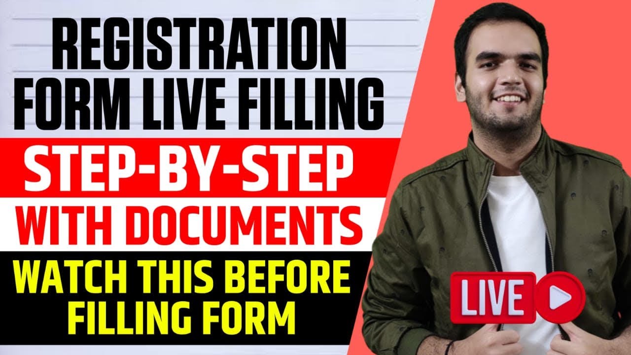 Engineering Registration  Form - Live Form Filling - Step By Step Tutorial - Before CAP Rounds