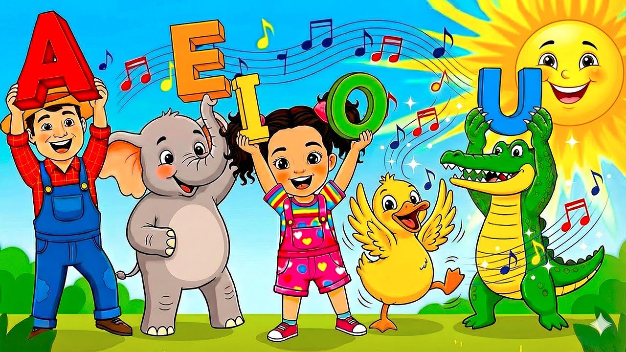 Funk das Vogais - Música Infantil Animada | Aprenda A E I O U Dançando! 🎶 | Ritmo Colorido
