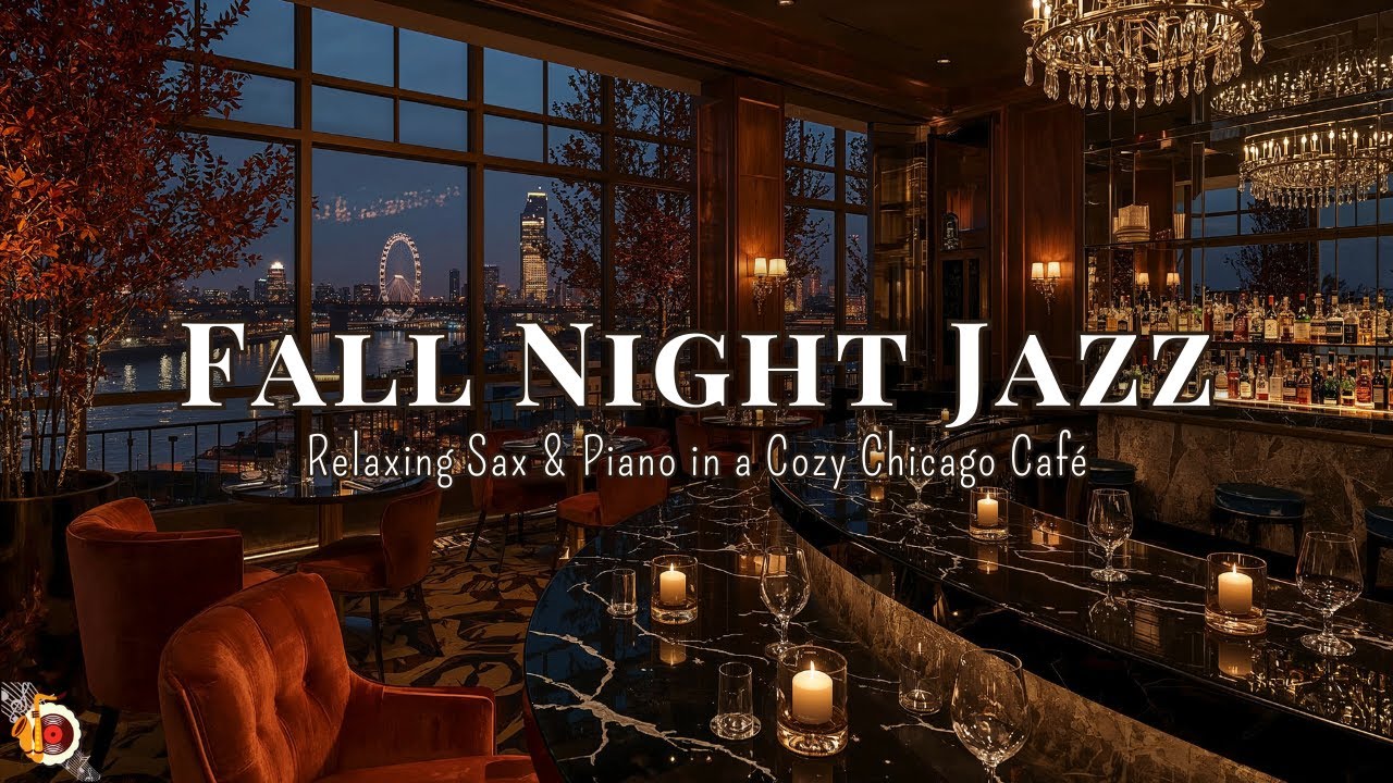 Fall Night Jazz in Chicago | Relaxing Sax and Piano Melodies