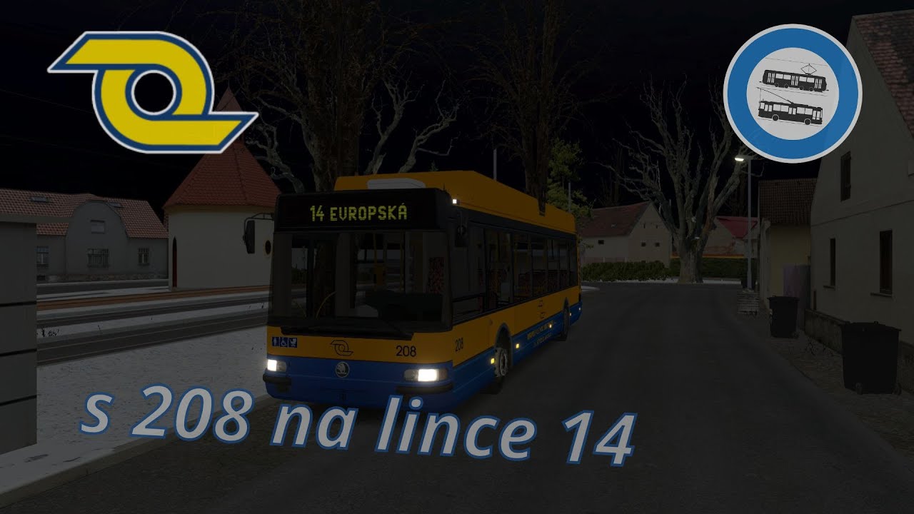 🚎 Simt Simulator MHD | Trolejbus DSZO 208 na lince 14 směr Evropská