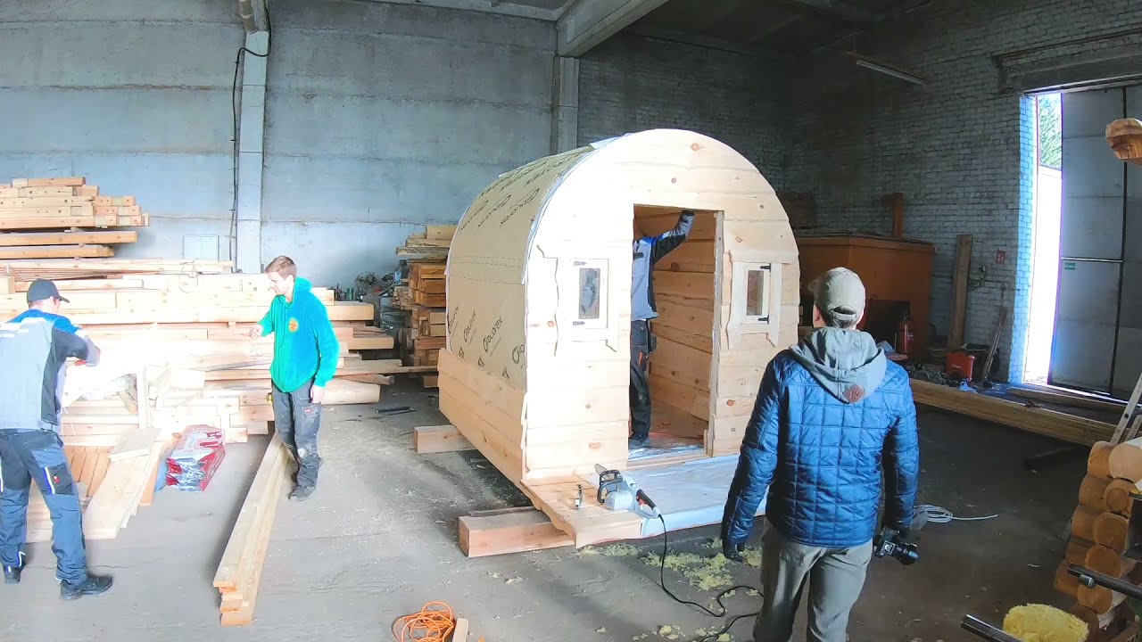 Hobbitsauna Sabia ohne Vorraum selber bauen (Timberteam Bausatz)