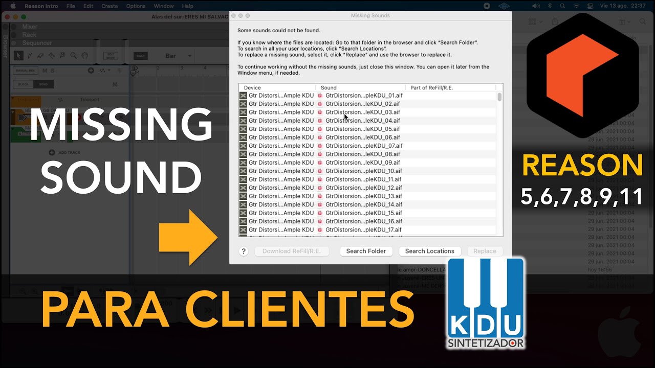 ✅Missing Sound Reason - Para clientes KDU