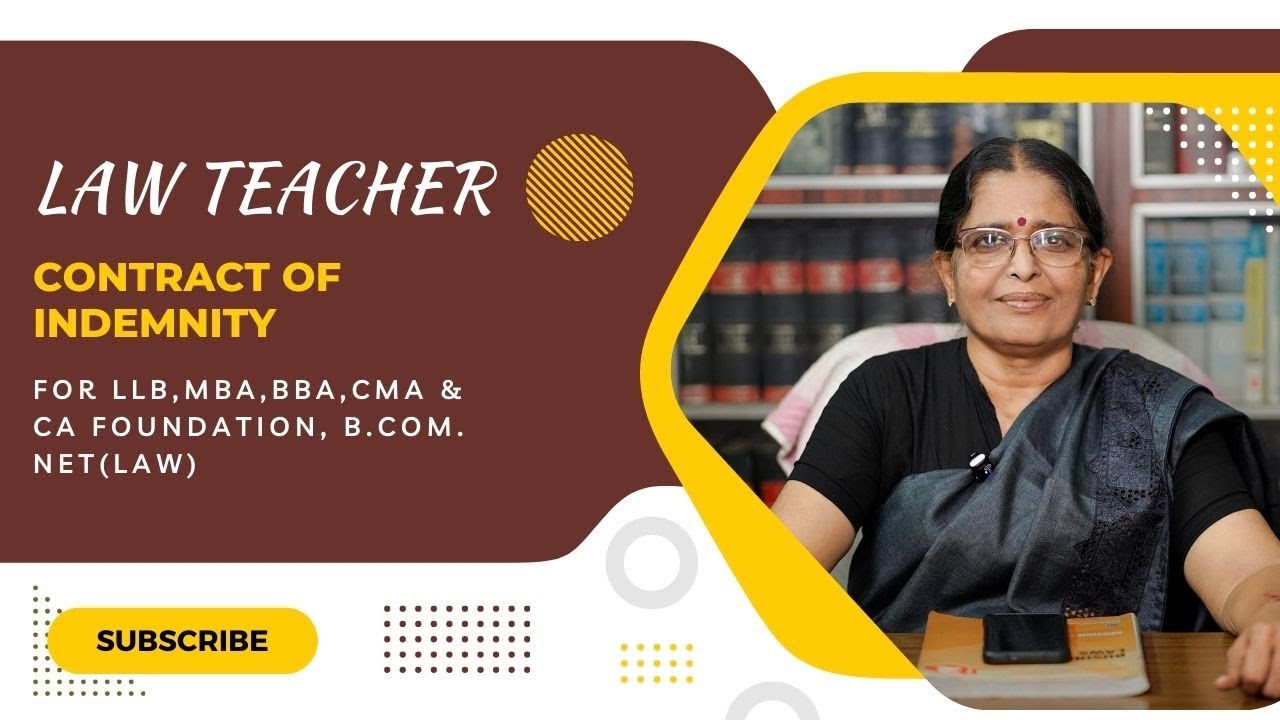 CONTRACT OF INDEMNITY/ ADV.VIJAYA LAKSHMI | MALAYALAM | CA FOUNDATION