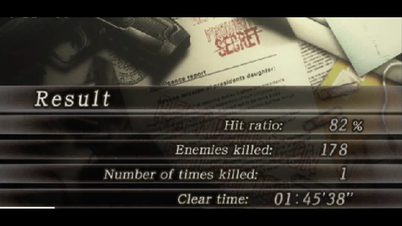 resident evil 4 (pc 2007) speedrun glitched WR 1:45:38