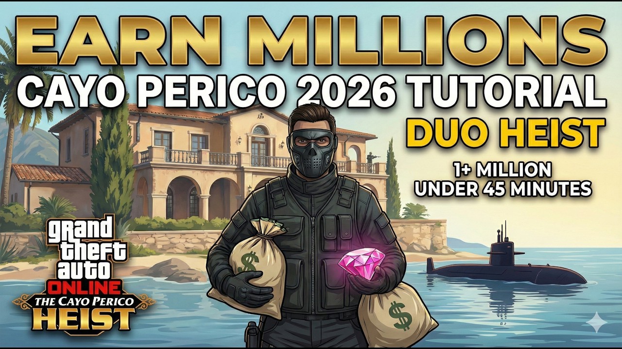 Ограбление Кайо-Перико 2026 | Полное руководство для дуэта (полностью скрытное прохождение) | Бол...