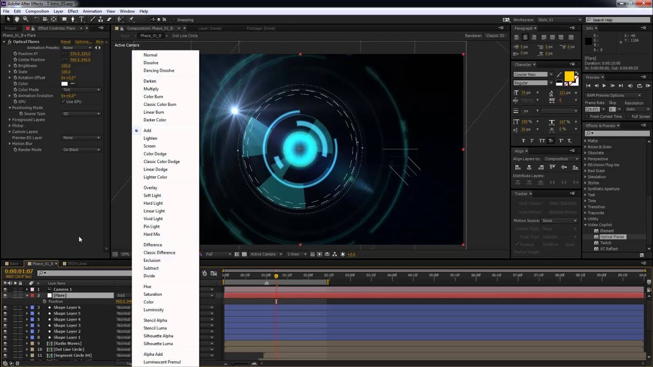 Very Important Optical Flare Setting!!! - After Effects Tutorial