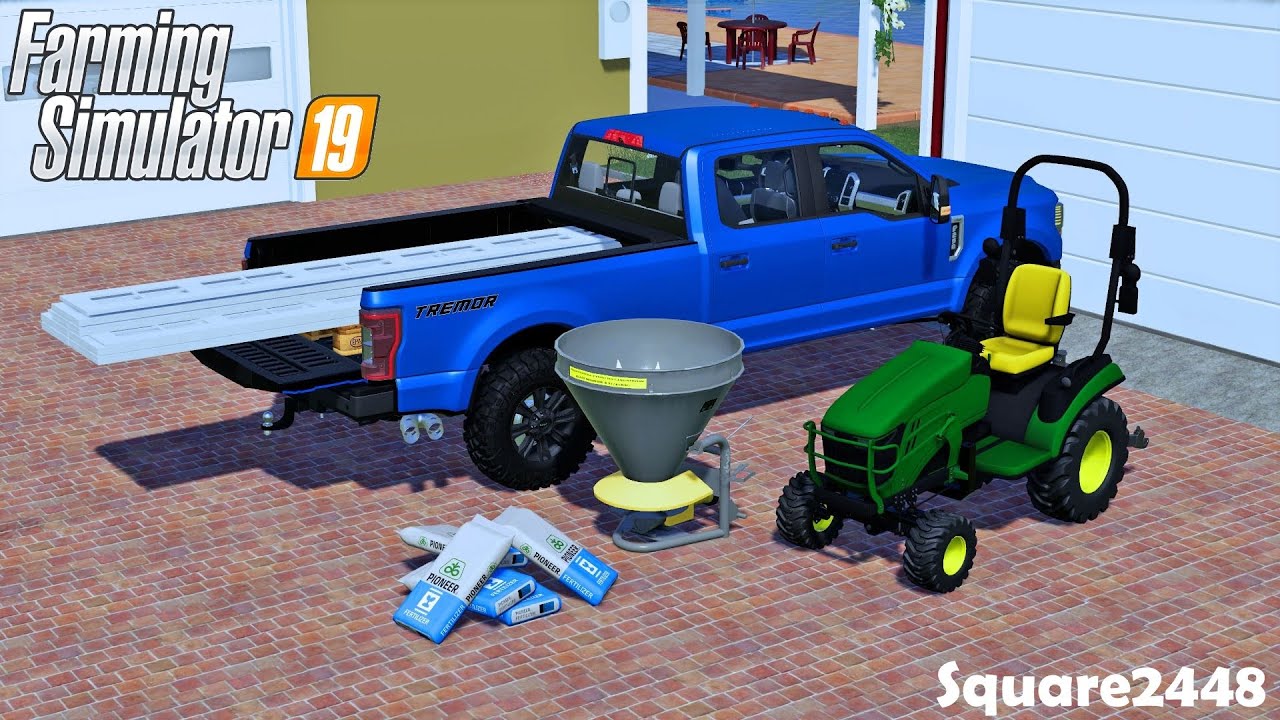 Fertilizing Lawn With 1025R | New Garage Doors | Lift Is Working! | Homeowner Series | FS19